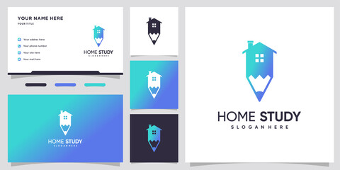 home study logo design with style and creative concept