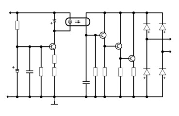 Radio circuit of the degaussing device of the tube