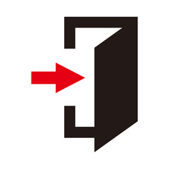exit icon vector illustration symbol