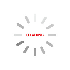 loading progress icon, load indicator sign, waiting symbol illustration