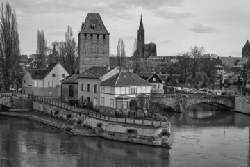The covert bridge in Strasbourg. France.