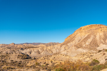Fototapeta premium Barranco de Las Salinas in the desert of Tabernas, Almería province, Andalusia