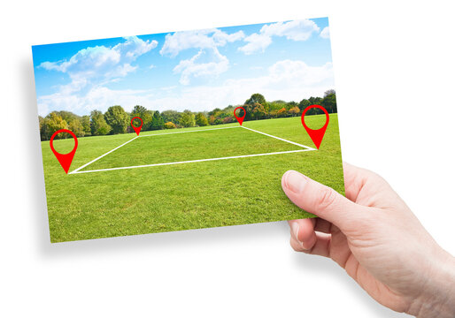 Land plot management - real estate concept with a vacant land on