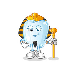 tooth ancient egypt cartoon. cartoon mascot vector