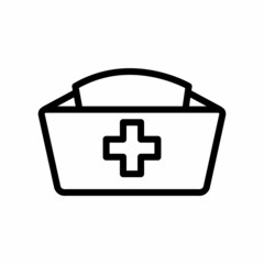 Fototapeta premium Nurse Hat Icon Design Vector Logo Template Illustration Sign And Symbol
