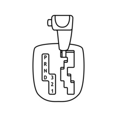 Vector illustration of a manual transmission. Car device. Simple style