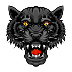 Angry panther head.