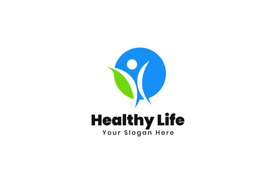 Healthy Life people logo design vector