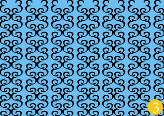 A pattern made from number 3 for wallpaper and decoration 