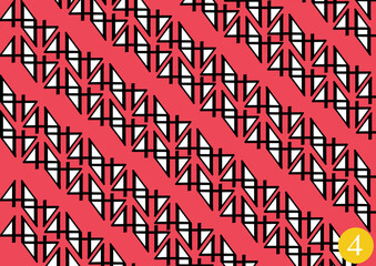 A pattern made from number 4, for wallpaper and decoration 