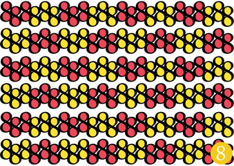 A pattern made from number 8, for wallpaper and decoration 