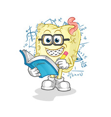 tooth decay geek cartoon. cartoon mascot vector