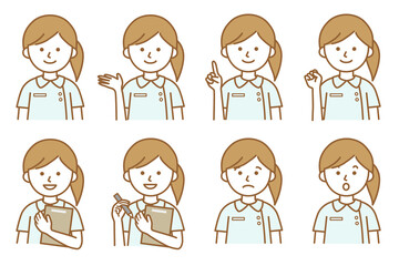 女性 医療 エステ 整体 人物 イラスト ベクター AI 素材