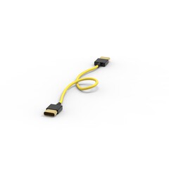 The 3d rendering of USB cable ICON isolated with clear background