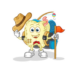 tooth decay scout vector. cartoon character