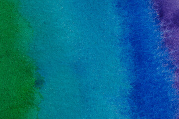 Blue - green watercolor background with pronounced paper texture.