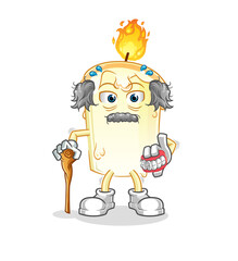 candle white haired old man. character vector