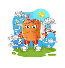 sushi samurai cartoon. cartoon mascot vector