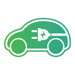 Electric Car Icon Vector Design Template.