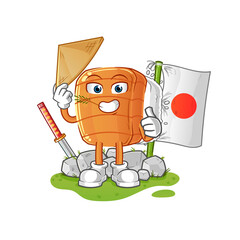 sushi japanese vector. cartoon character