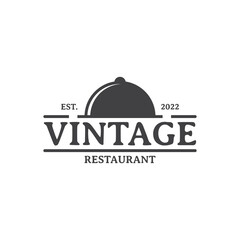 food in vintage style logo design. logo for restaurant, food and cuisine