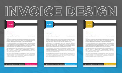 Creative Elegant Company Letterhead design or Cover Letter Template
