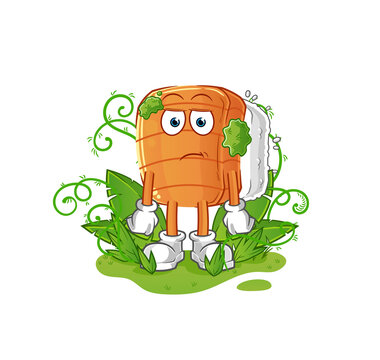 recommend clip art: sushi waiting too long mascot. cartoon vector