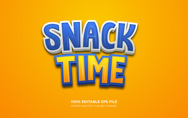 Snack Time editable text style effect	