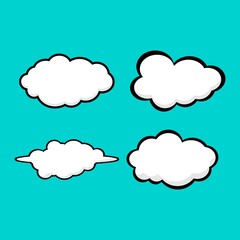 Vector collection of clouds collection of graphic clipart designs.