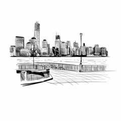 New York city Hand drawn, vector illustration