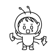 This is an ant (small shareholder) character who is sad about the stock market plunging.