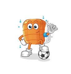 sushi playing soccer illustration. character vector