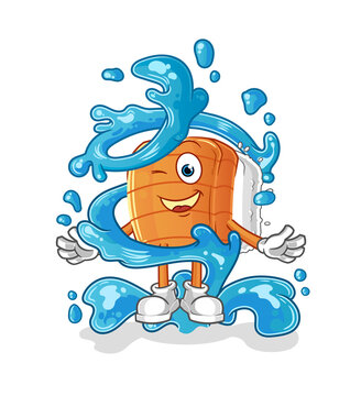 recommend clip art: sushi fresh with water mascot. cartoon vector