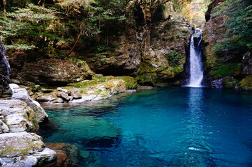 Mysterious beauty Nikobuchi deep pool, Ino Town, Agawa District, Kochi Prefecture, Japan