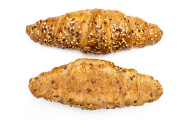 Two fresh croissants