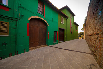 Italia, Toscana, Pisa, Peccioli, il paese colorato di Ghizzano.