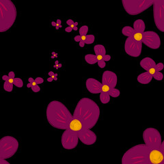 Fototapeta na wymiar Seamless abstract pattern of scarlet flowers