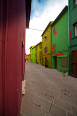 Fototapeta na wymiar Italia, Toscana, Pisa, Peccioli, il paese colorato di Ghizzano.