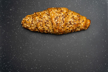 Croiswant with copy space bellow it
