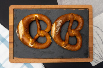 Two brezel side by side