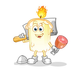 candle Butcher illustration. character vector