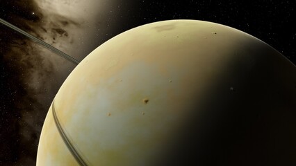 Naklejka premium Abstract planets and space background