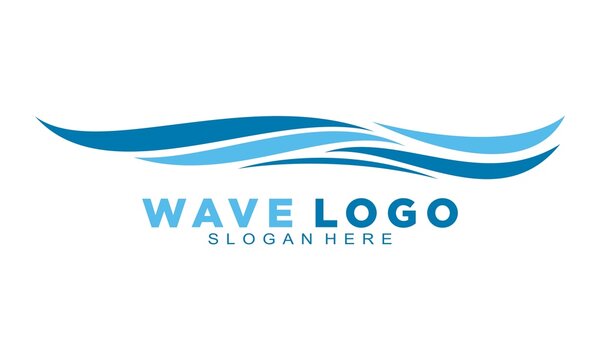 Blue wave illustration vector logo