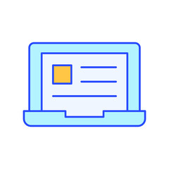 Laptop Vector icon which is suitable for commercial work and easily modify or edit it

