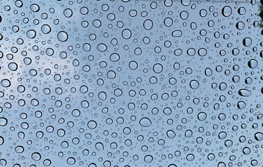 water drops on glass