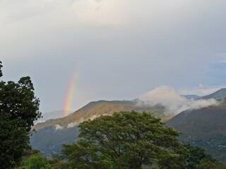 rainbow over the mountains