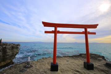 白浜海岸の朝日