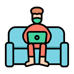 working Color line icon