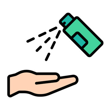 Spray Alcohol Color Line Icon