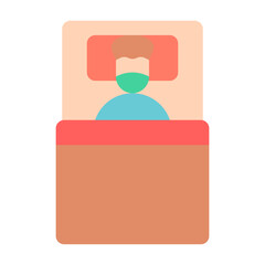 sleep bed flat icon